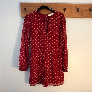 Abercrombie & Fitch Floral Long Sleeve Romper Size 4